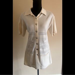 Escada Margaretha Ley, Cream Beach Inspired Dress